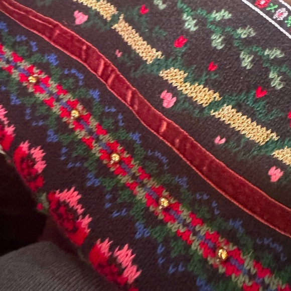 Vintage Christina Embroidered Knit  Cardigan Sweater - Picture 5 of 5